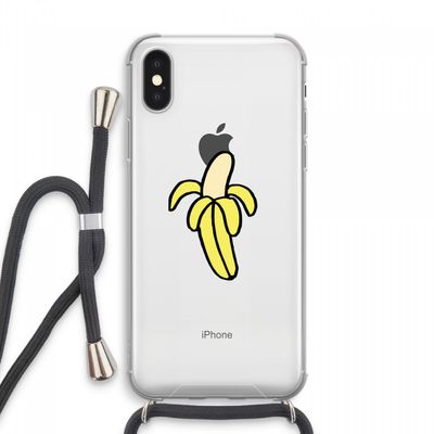 Banana: iPhone XS Max Transparant Hoesje met koord