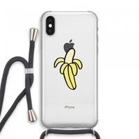 Banana: iPhone XS Max Transparant Hoesje met koord