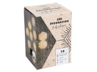 Verlichting 10x pompom veren 15 cm LED 2xAA timer HIT - Hit