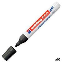 Whiteboard-marker Edding 661 Whiteboard Zwart (10 Stuks)