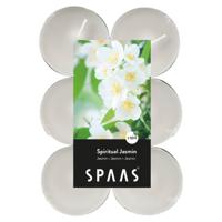 Maxi Geurtheelichtjes/waxinelichtjes - 12x - Spiritual Jasmin - 10 branduren