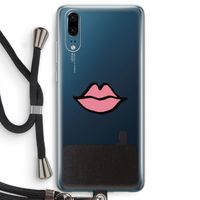Kusje: Huawei P20 Transparant Hoesje met koord