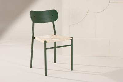 Nohr Eetkamerstoel 'Lakeithia' Rattan, kleur Naturel/Groen