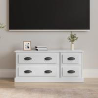 Tv-meubel 100x35,5x45 cm bewerkt hout hoogglans wit