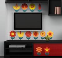 Sticker verzameling bloemen