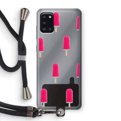 Waterijsje: Samsung Galaxy A31 Transparant Hoesje met koord
