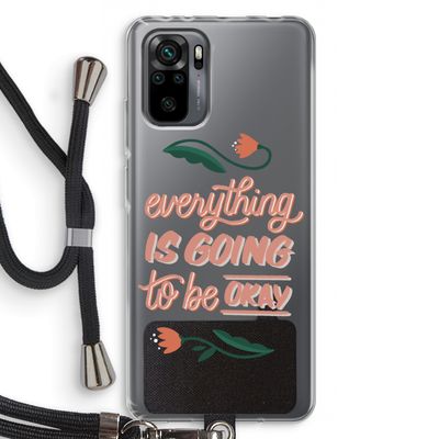 Optimistic flower girl: Xiaomi Redmi Note 10 Pro Transparant Hoesje met koord