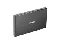 Natec RHINO GO USB 3.0-behuizing voor 2,5'' SATA HDD/SSD, zwart Aluminium