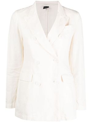 ASPESI manteau court à boutonnière croisée - Blanc