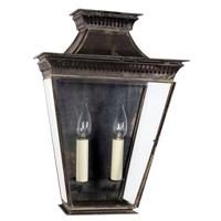 Limehouse Landelijk buitenlampPagoda Flush handgemaakt 44cm - gepolijst nikkel (N) - 493A