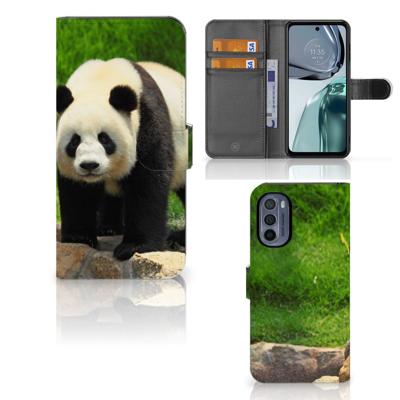 Motorola Moto G62 5G | Telefoonhoesje | Met pasjeshouder | Panda