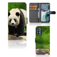 Motorola Moto G62 5G | Telefoonhoesje | Met pasjeshouder | Panda