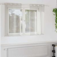 Voile Gordijn met gordijnen 2 pcs Crème 140 x 140 cm Polyester