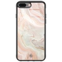 iPhone 8 Plus/7 Plus glazen hardcase - Marmer waves