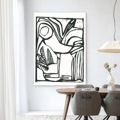 Urban Cotton Wandkleed 'Vogel' 110 x 145cm in Frame - black Urban Cotton Wandkleed 'Vogel' 110 x 145cm in Frame - black