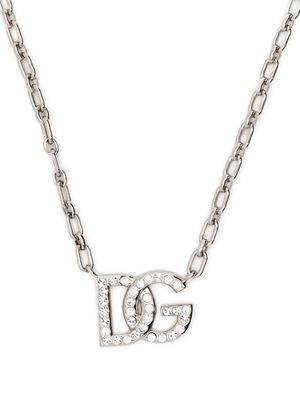 Dolce & Gabbana collier en chaîne à breloque logo - Argent