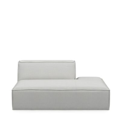 Rivièra Maison Modulaire Bank 'The Jagger' Lounger Rechts, Washed Cotton, kleur Ash Grey