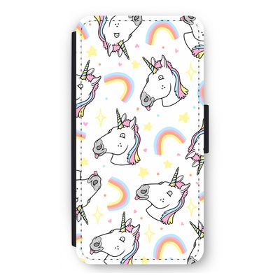 Rainbow Unicorn: iPhone 11 Pro Max Flip Hoesje