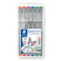 Fineliner staedtler pigment 308 0.5mm 6 st ass