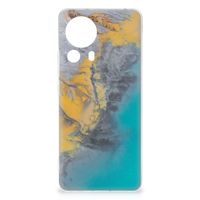 Xiaomi 13 Lite TPU Siliconen Hoesje Marble Blue Gold