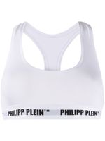 Philipp Plein brassière de sport à bande logo - Blanc - thumbnail