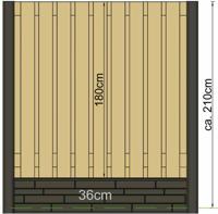 Berton sleufpaal Reest gecoat eindmodel 280 cm Tuindeco - Tuindeco