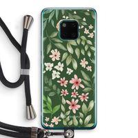Botanical green sweet flower heaven: Huawei Mate 20 Pro Transparant Hoesje met koord