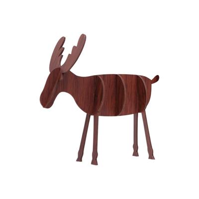 2 PC'S kerstversiering houten DIY elanden decoraties kinderen creatieve geschenken Desktop decoratie grootte: S (zwarte walnoot)