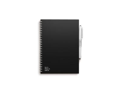 MOYU Uitwisbaar notitieboek - hardcover a5 - pitch black