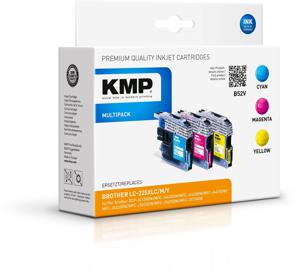 KMP Inktcartridge vervangt Brother LC-225XLC, LC-225XLM, LC-225XLY Compatibel Combipack Cyaan, Magenta, Geel B52V 1530,0050
