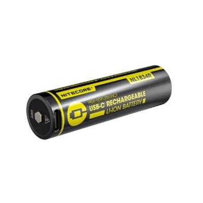 Nitecore 18650 NL1834R Li ion 3400mAh 3.6 volt + USB-C aansluiting