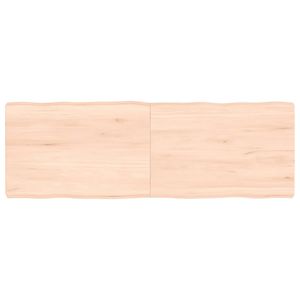 Tafelblad natuurlijke rand 120x40x6 cm massief eikenhout