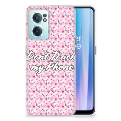 OnePlus Nord CE 2 5G Silicone-hoesje Flowers Pink DTMP OnePlus Nord CE 2 5G Silicone-hoesje Flowers Pink DTMP