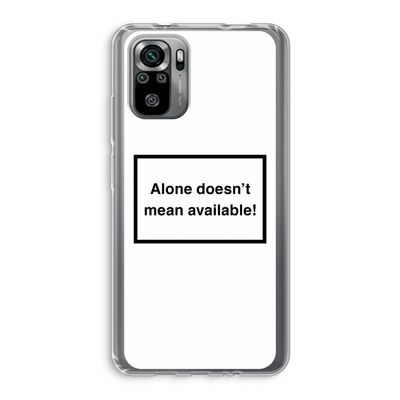 Alone: Xiaomi Redmi Note 10S Transparant Hoesje