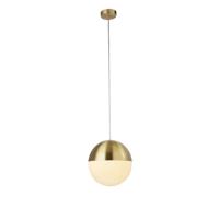 Searchlight Design hanglampEndor Ø 20cm goud en wit glas - 24181-20SB