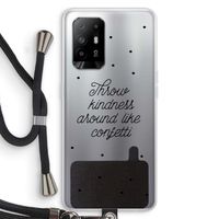 Confetti: Oppo A94 5G Transparant Hoesje met koord