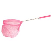 Vlindernet/insectennet - neon roze - metaal - 86 cm