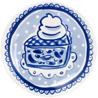 Blond Amsterdam taartbord aardewerk delfts blond 18x2cm multi