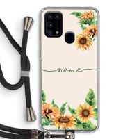 Zonnebloemen: Samsung Galaxy M31 Transparant Hoesje met koord Zonnebloemen: Samsung Galaxy M31 Transparant Hoesje met koord