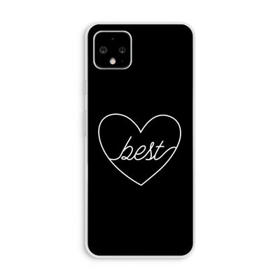 Best heart black: Pixel 4 XL Transparant Hoesje