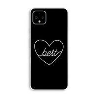 Best heart black: Pixel 4 XL Transparant Hoesje