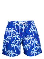 Kiton short de bain à imprimé palmier - Bleu - thumbnail