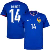 Frankrijk Shirt Thuis 2024-2025 + Rabiot 14