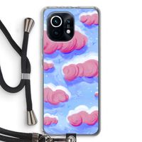 Roze wolken met vogels: Xiaomi Mi 11 Transparant Hoesje met koord