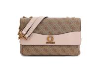 Guess Nell 4G Logo Crossbody Tas Dames Bruin - Kleur: Bruin | Soccerfanshop