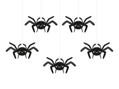 Halloween Hangdecoratie Spinnen (5st)