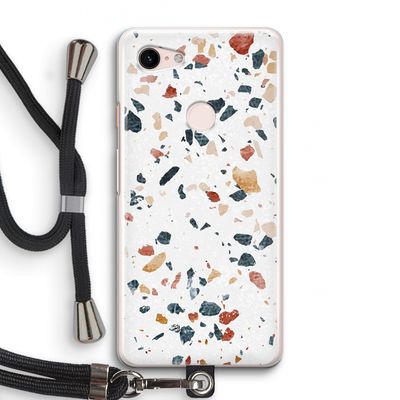Terrazzo N°4: Pixel 3 Transparant Hoesje met koord