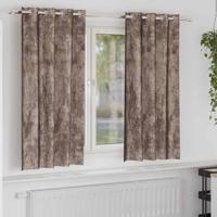 VidaXL Velvet gordijnen 2 pcs cappuccino 175 x 140 cm fluweel