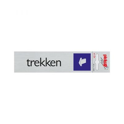 Bord Alulook Trekken liggend - 165x44 mm zelfklevend.