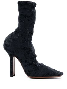 VETEMENTS bottes en velours - Noir